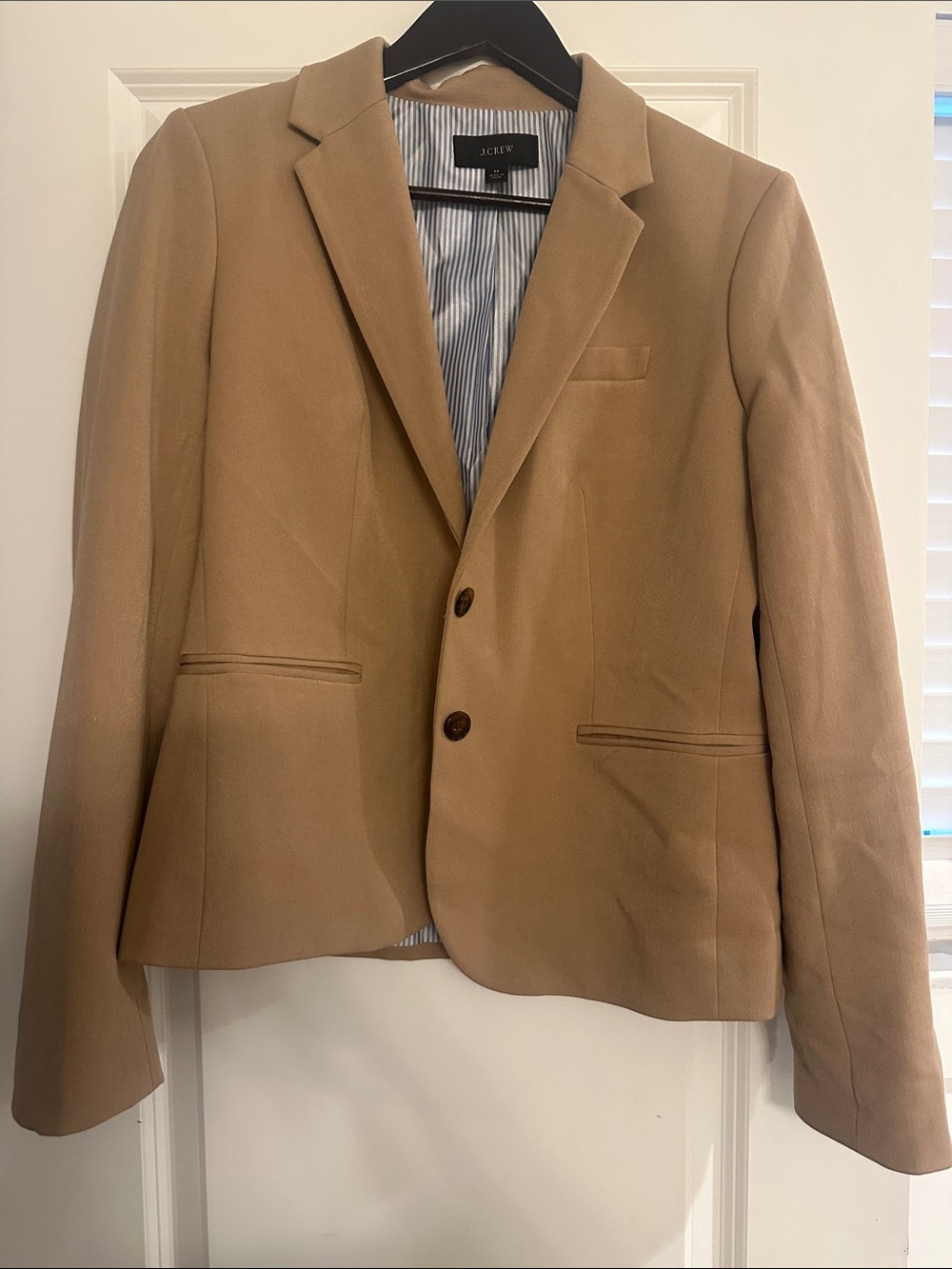 J. Crew Women's Tan Single-Button Tailored Blazer